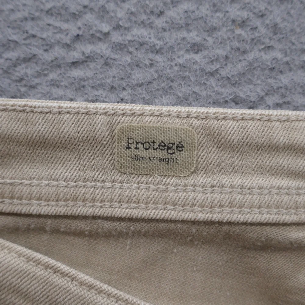 AG Adriano Goldschmied Protege Slim Straight Jeans Mens 38 Tan Khaki Made in USA